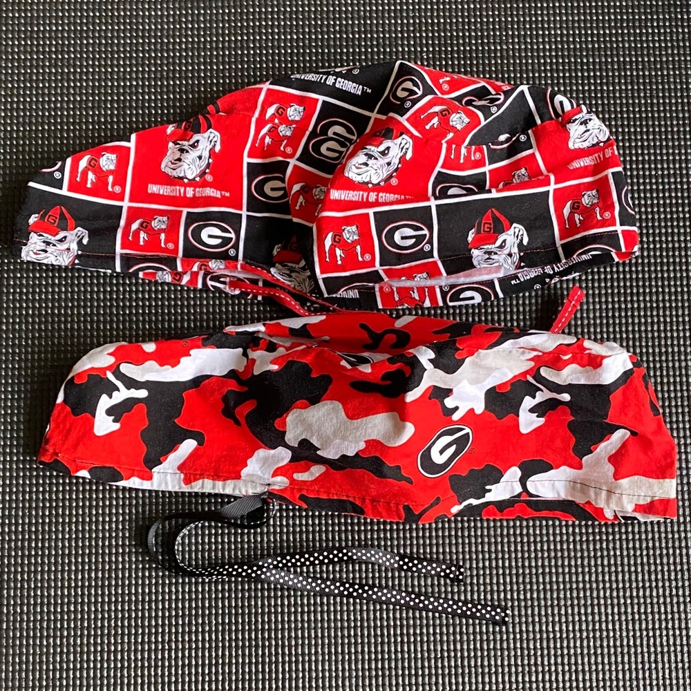Set of womens surgical healthcare pony style  University of Georgia custom made